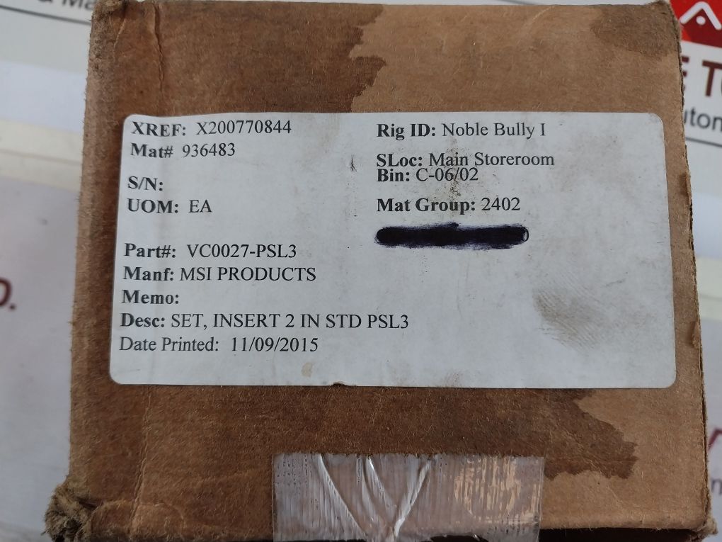 Msi Products Vc0027-psl3 Insert 2 In Std