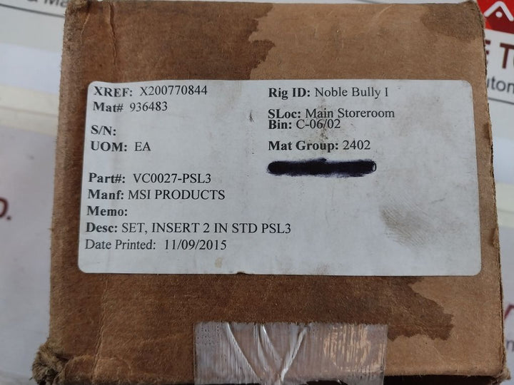 Msi Products Vc0027-psl3 Insert 2 In Std
