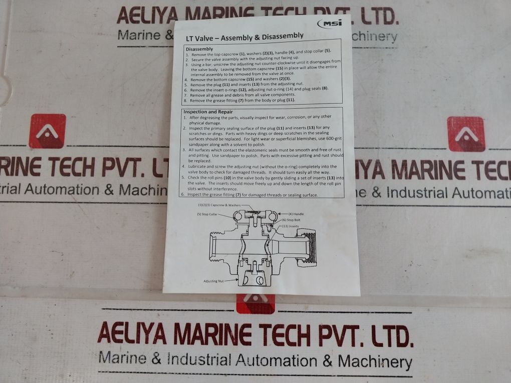 Msi Va0078S-psl-3 Valve Repair Kit