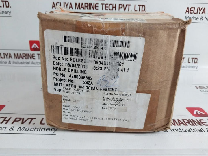 Msi Vc0041S Insert 3” H2S (Split) Set