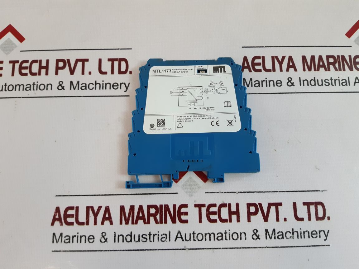 Measurement Technology Mtl1173 Potentiometer Input 4/20Ma Output