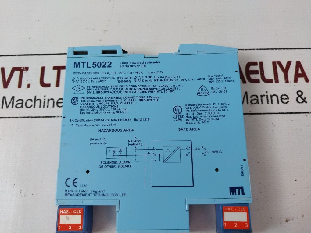 Mtl 5022 Solenoid Alarm Driver Mt0731002082