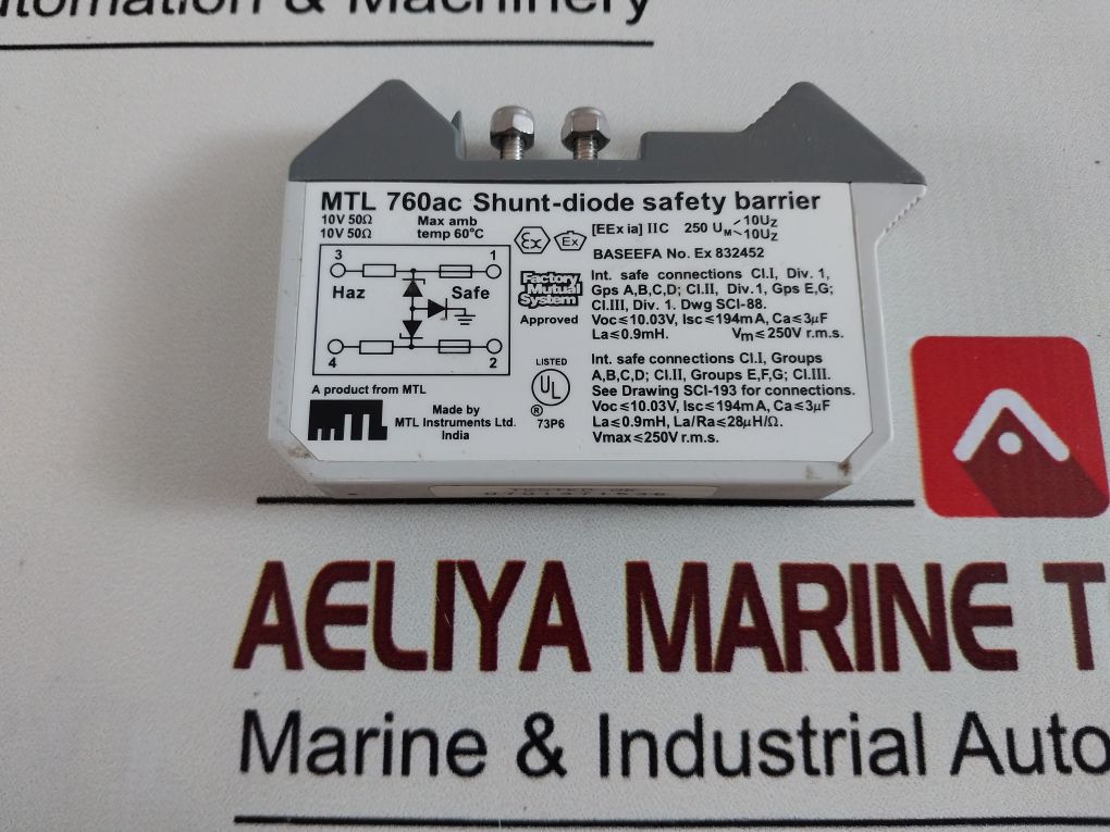 Mtl 760Ac Shunt-diode Safety Barrier 250V