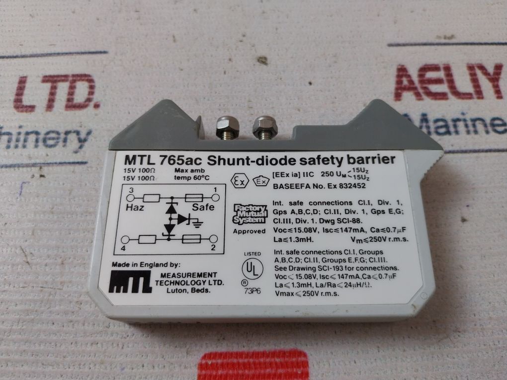Mtl 765Ac Shunt-diode Safety Barrier 15V