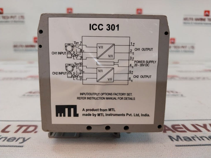 Mtl Icc 301-i9-o1 Dual Channel Current/Voltage Isolator 4-20Ma