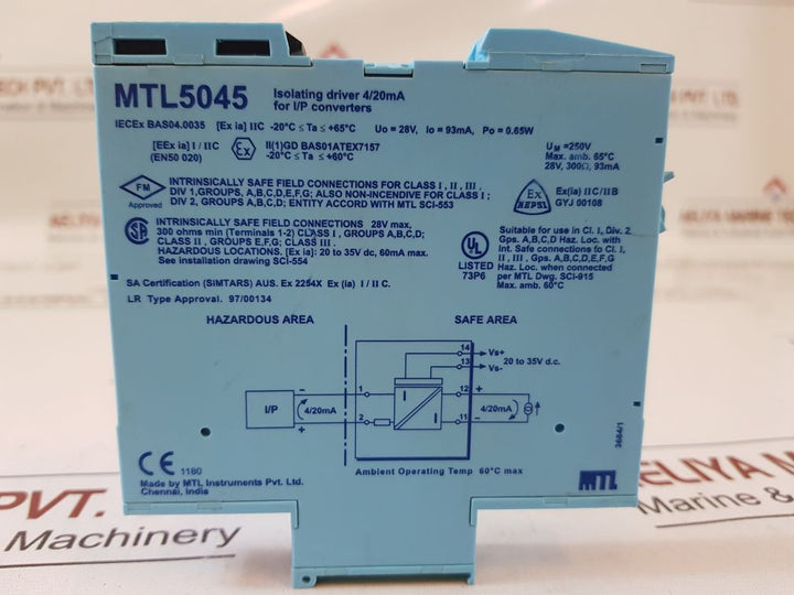 Mtl Instruments Mtl5045 Isolating Driver 4/20Ma