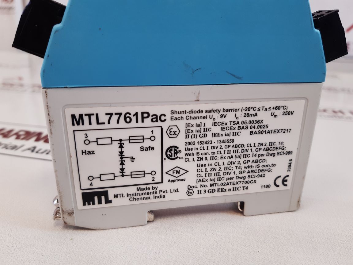 Mtl Instruments Mtl7761Pac Shunt-diode Safety Barrier