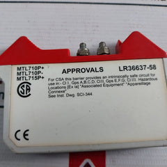 Mtl Instruments Mtl 715P+ Shunt-diode Safety Barrier