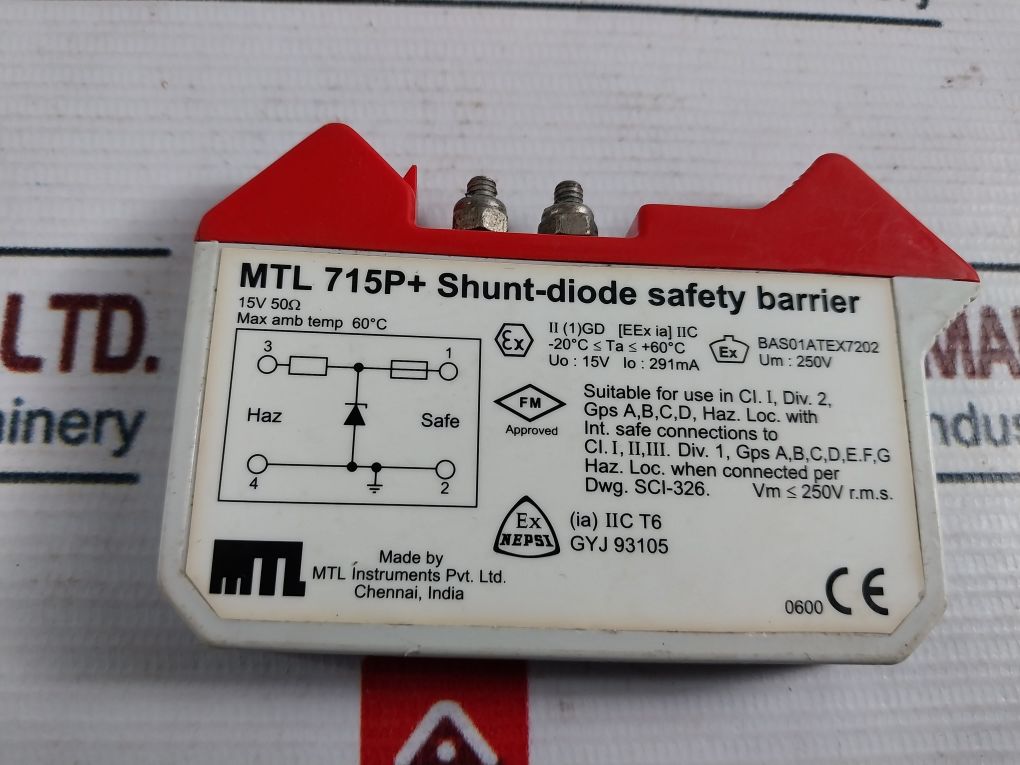 Mtl Instruments Mtl 715P+ Shunt-diode Safety Barrier