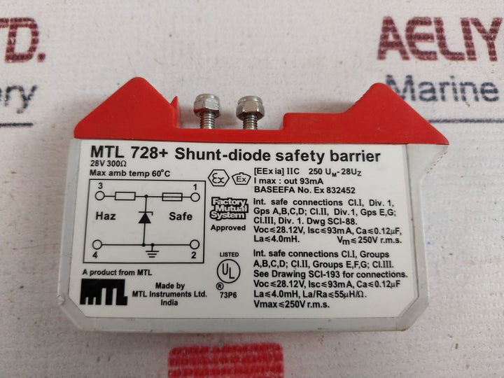 Mtl Instruments 728+ Shunt-diode Safety Barrier 60°C