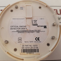 Ziton Z630-3 Conventional Optical Smoke Detector