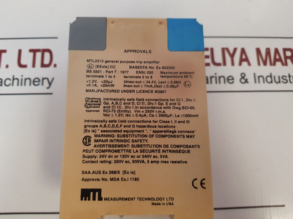 Measurement Technology Mtl2313A General-purpose Trip Amplifier 120V Ac