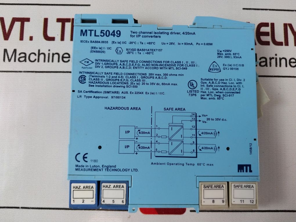 Mtl Mtl5049 Two Channel Isolating Driver 4/20Ma