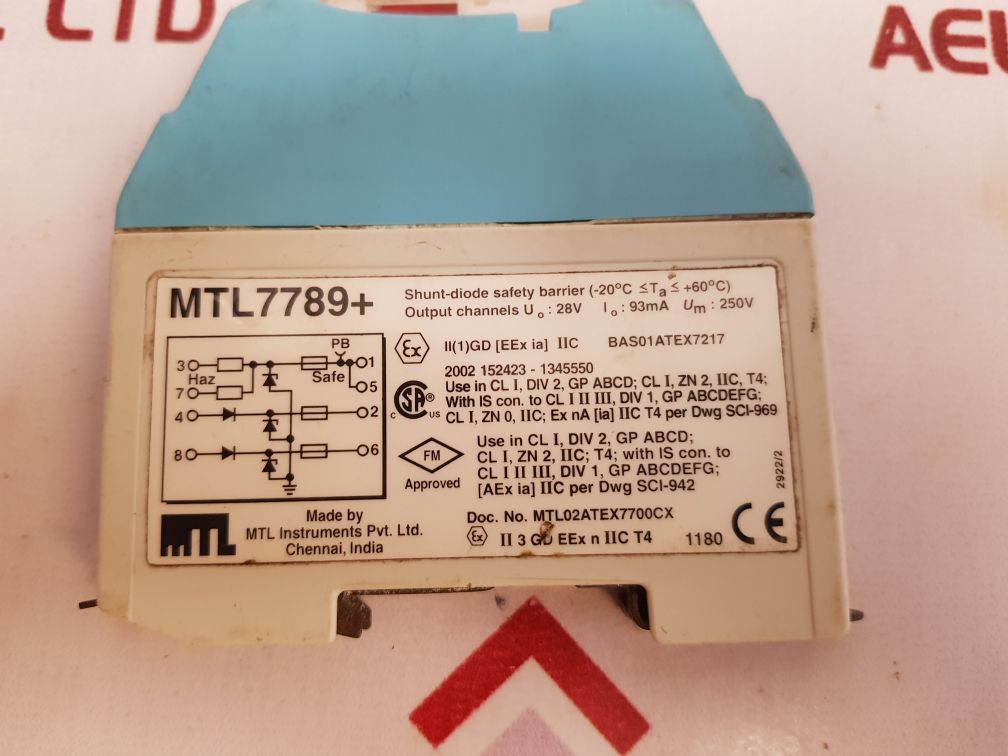 Mtl Mtl7789+ Shunt-diode Safety Barrier