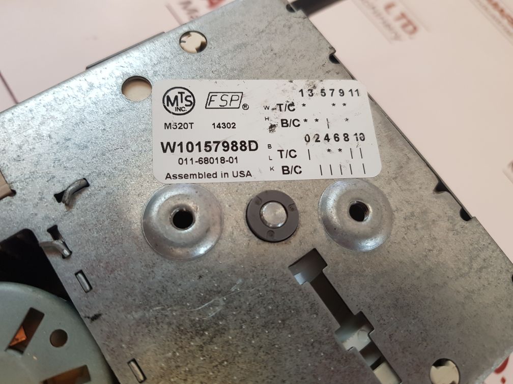 Mts W10157988D Timer M520T 1/2Hp 15/7.5A 125/250 Vac