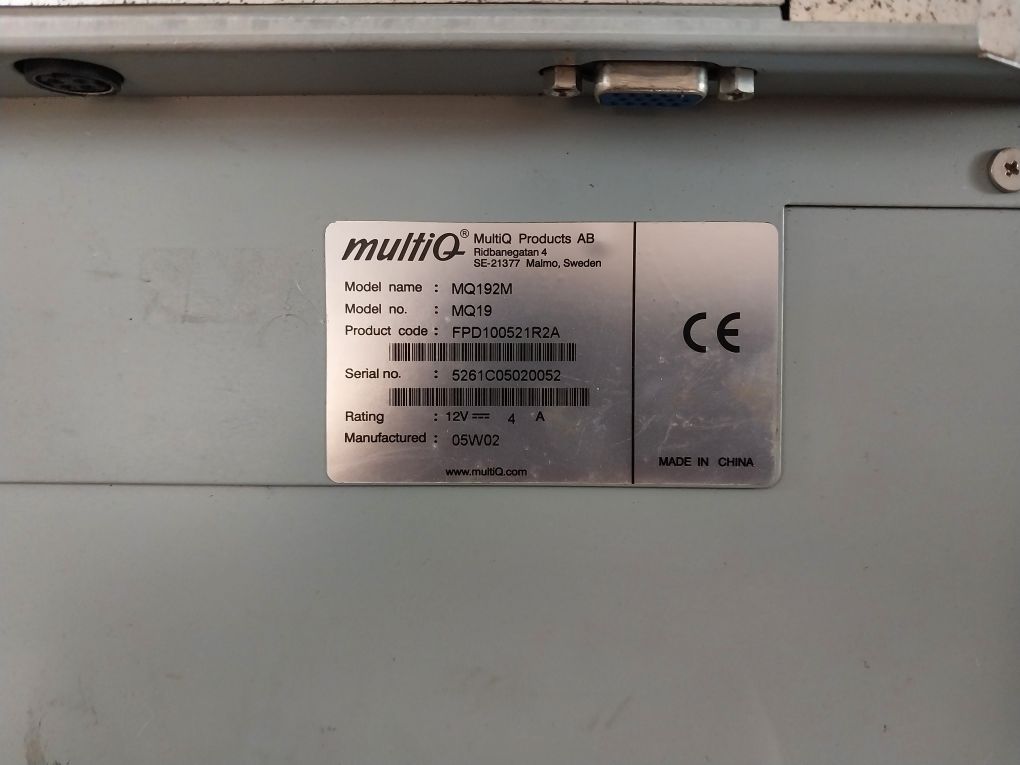Multiq Mq192M Monitor With Ac Power Adapter