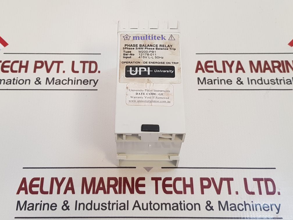 Multitek M200-pb1 Phase Balance Relay