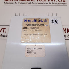 Multitek M200-pld Syncro Check Relay 415V 50/60Hz