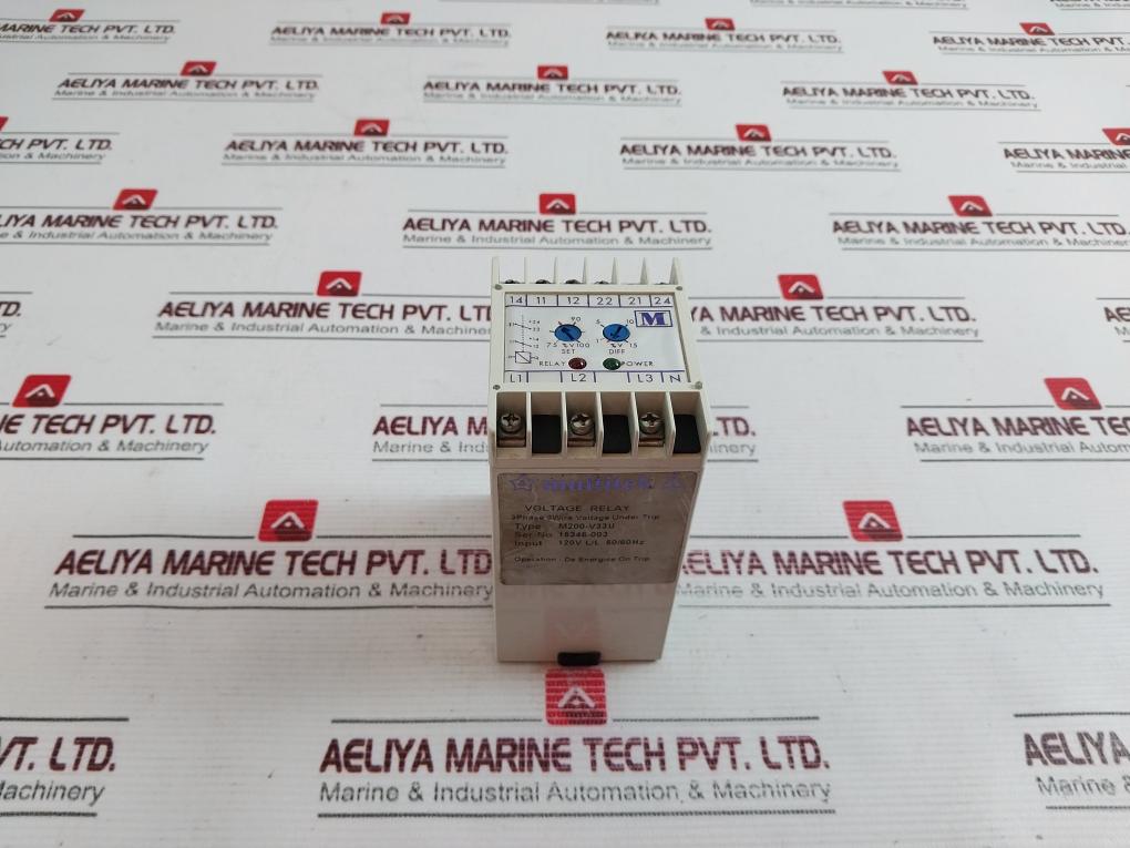 Multitek M200-v33U 3 Phase Voltage Relay 50/60Hz