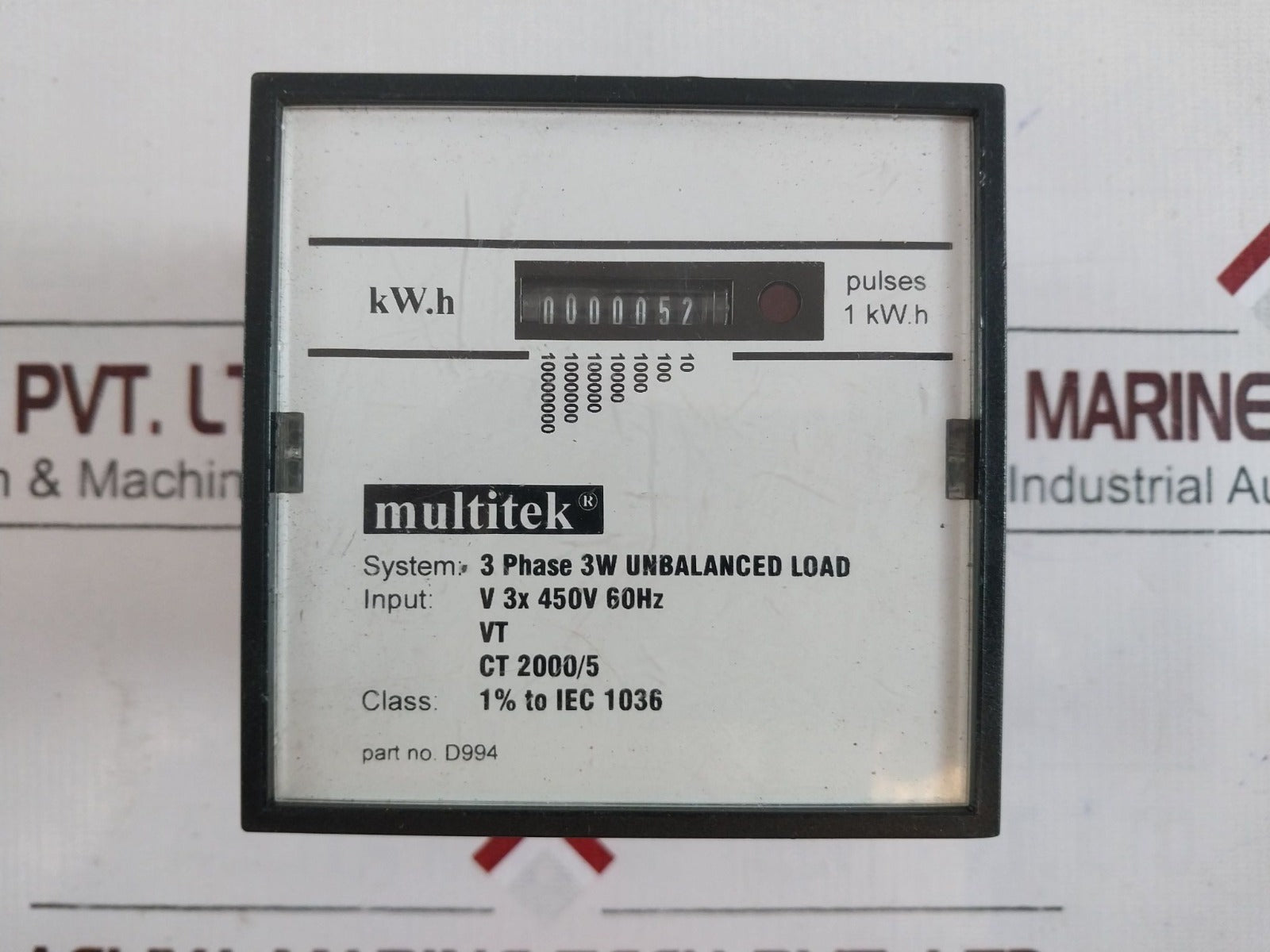 Multitek M600-wm4 Kilowatt Hour Meter