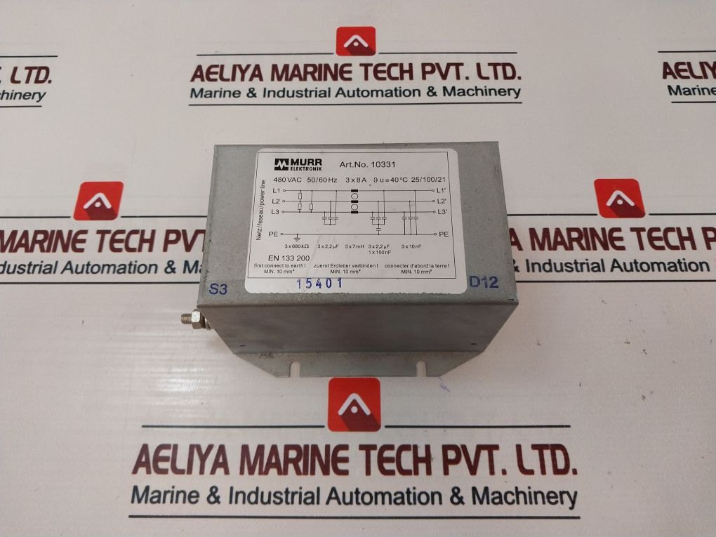 Murr Elektronik 10331 Power Line Filter 480V Ac