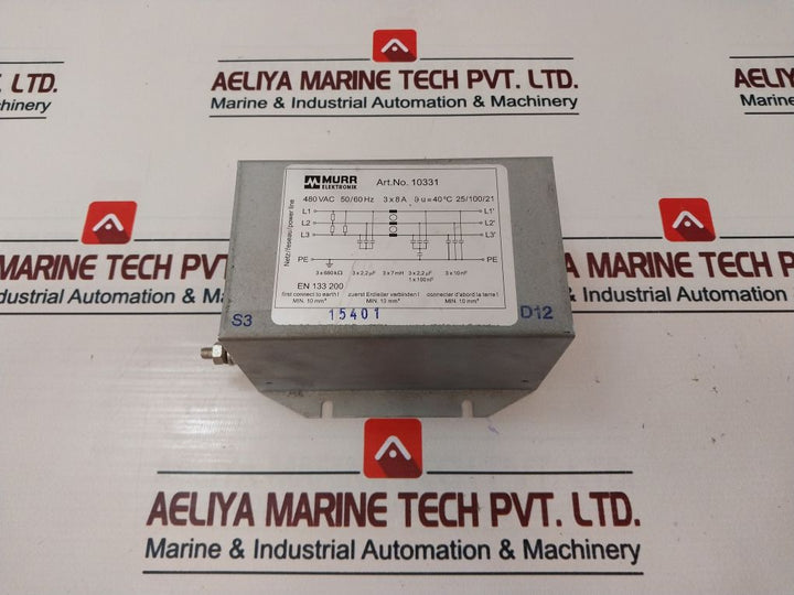 Murr Elektronik 10331 Power Line Filter 480V Ac