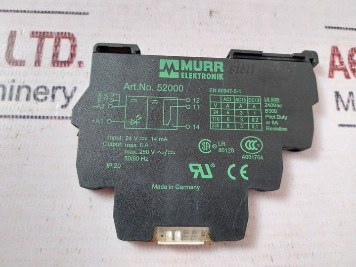 Murr Elektronik 52000 Output Relay 50/60 Hz 240Vac