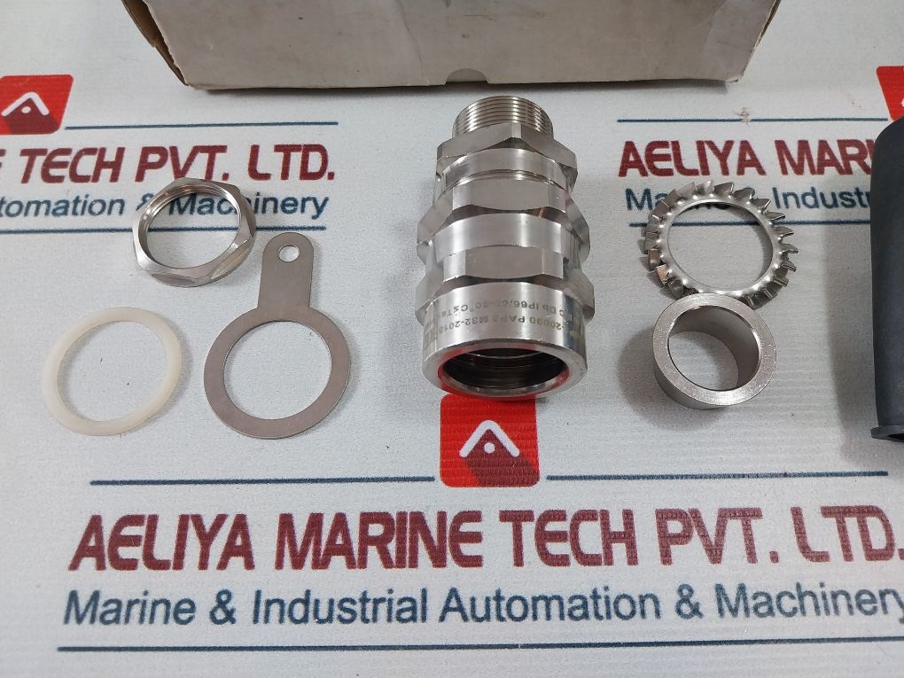 N.Asp I-20090 Brass Cable Gland M32 Nickel Finished Kit