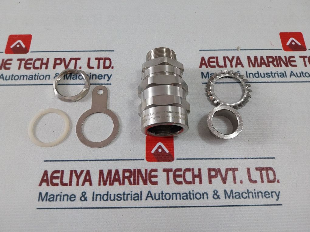 N.Asp I-20090 Brass Cable Gland M32 Nickel Finished Kit