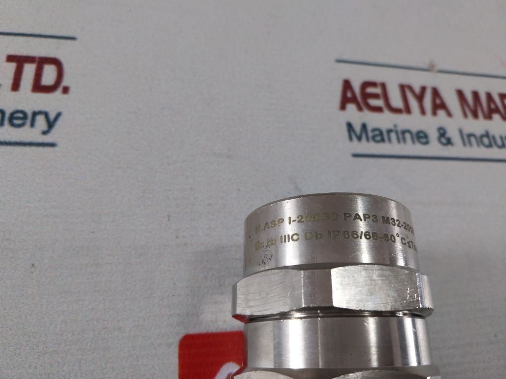 N.Asp I-20090 Brass Cable Gland M32 Nickel Finished Kit