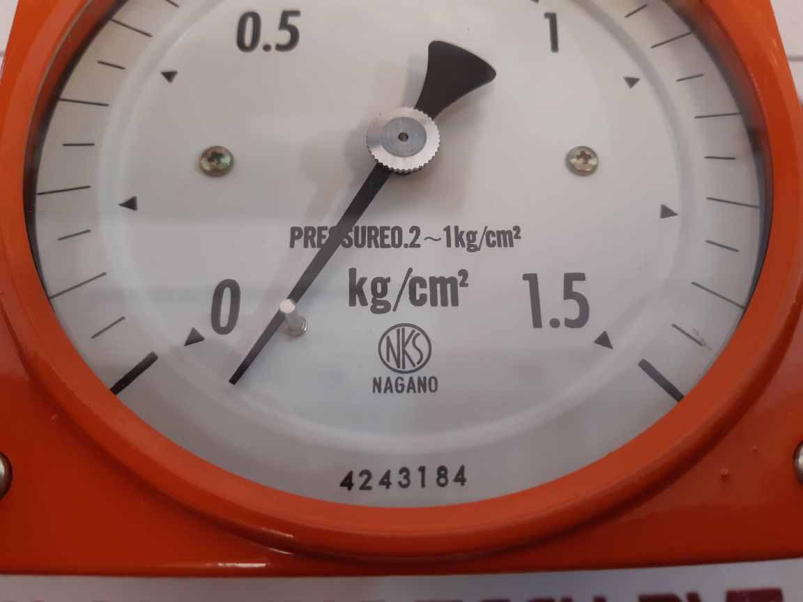 Nagano 4243184 Pressure Meter 0-1.5 Kg/Cm2