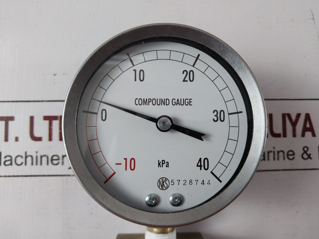 Nagano Keiki 5728744 Compound Gauge -10 To 40 Kpa
