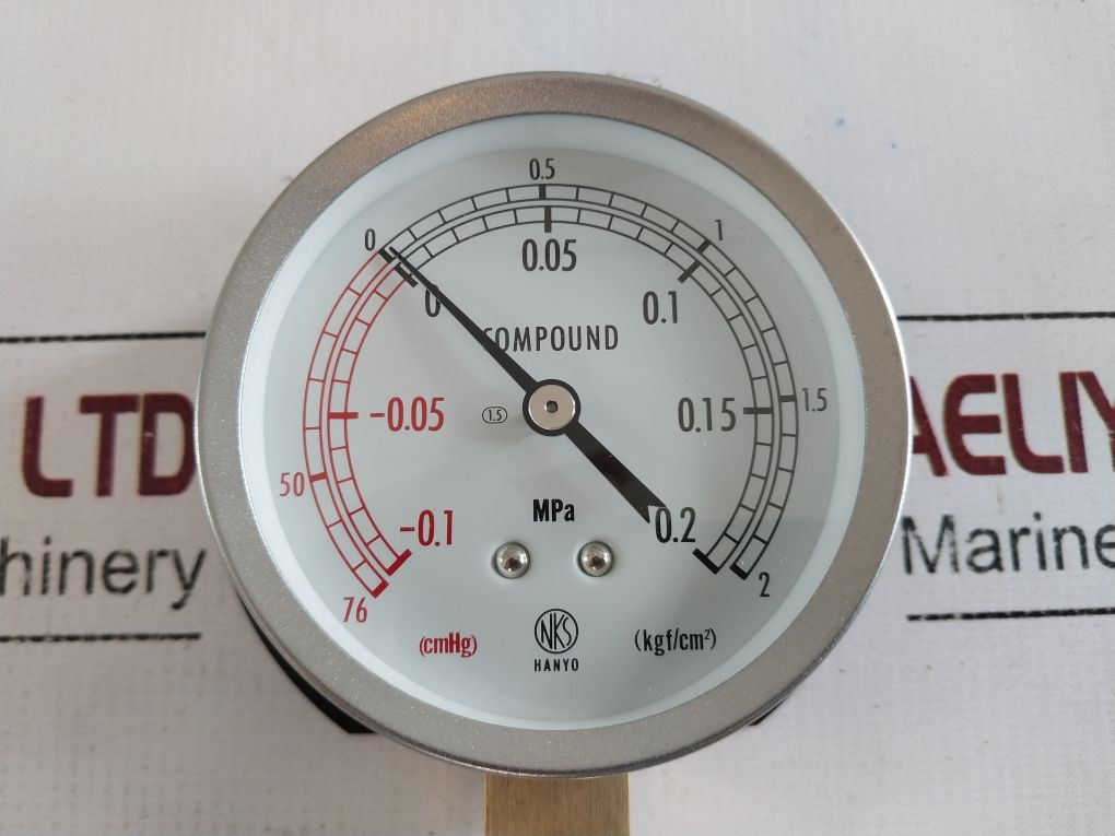 Nagano Keiki 7104 Pressure Gauge 76 (Cmhg) To 2 (Kgf/Cm2)