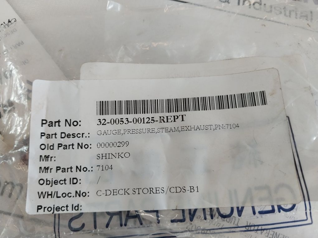 Nagano Keiki 7104 Pressure Gauge 76 (Cmhg) To 2 (Kgf/Cm2)