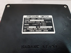 Nagano Keiki Cq21 Liquid Pressure Switch