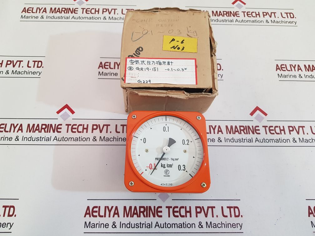 Nagano Keiki Gr19-151 Pressure Gauge 0.2~1Kg/Cm2
