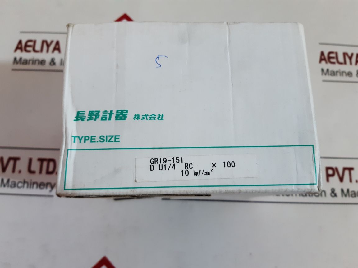 Nagano Keiki Gr19-151 Pressure Sensor Switch Gauge 0-10 Kgf/Cm2