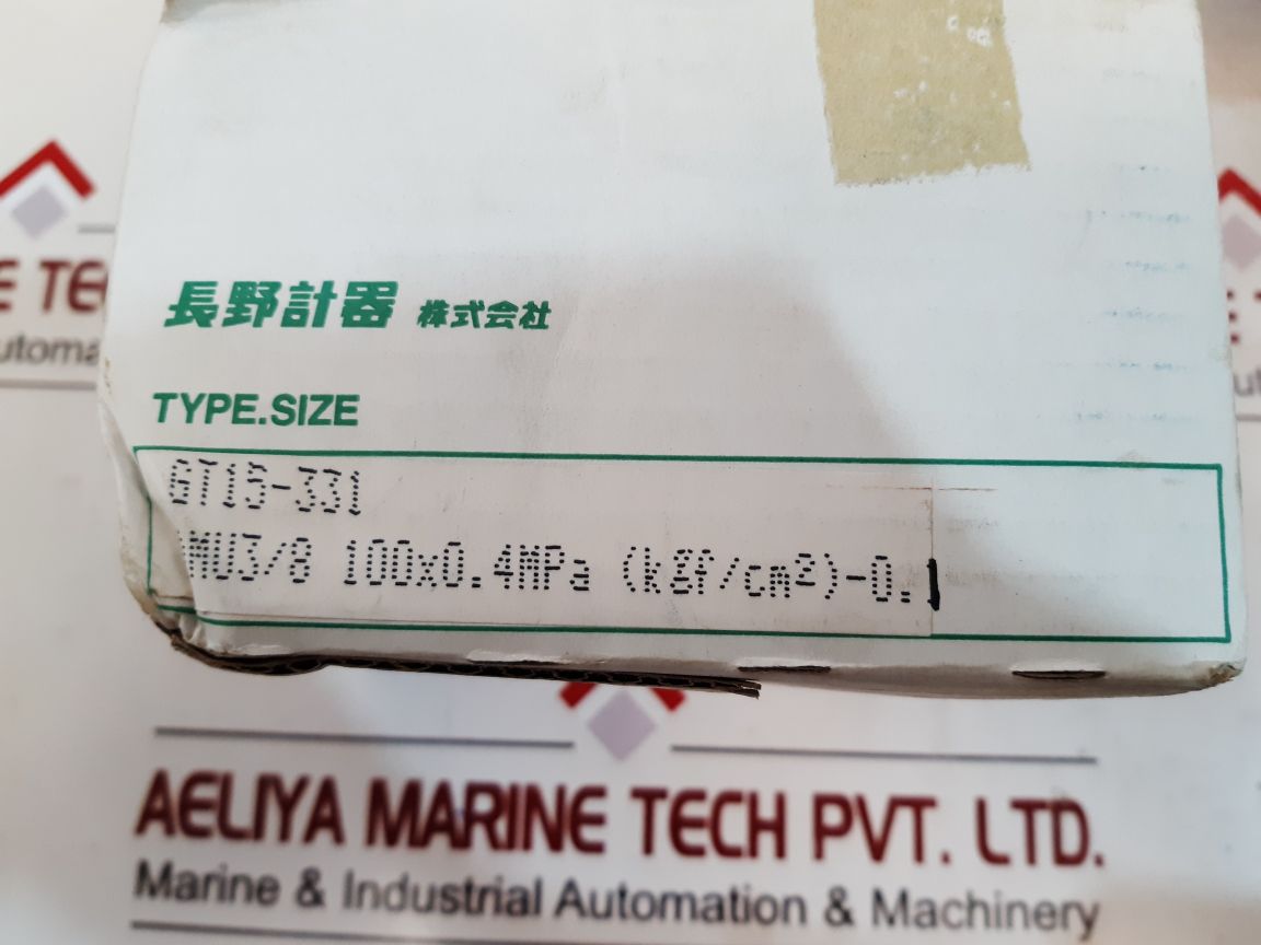 Nagano Keiki Gt15-331 Pressure Sensor Switch Gauge