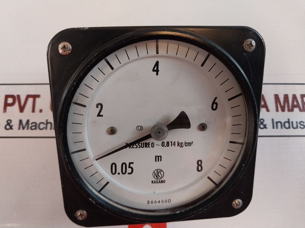 Nagano Keiki Pressure Gauge 0~0.814 Kg/Cm2