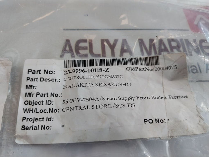 Nakakita 23-9996-00118-z Automatic Controller 0 To 20 Kgf/Cm2
