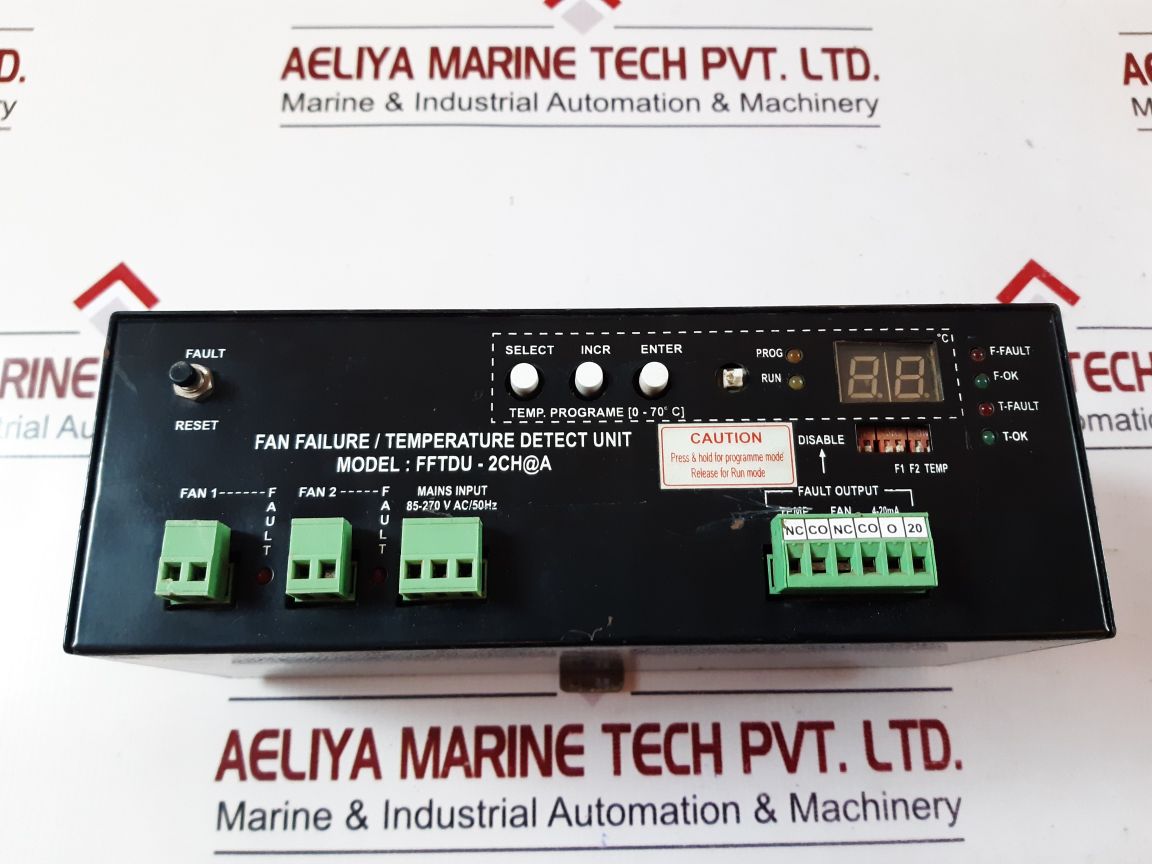 Nandi powertronics fftdu-2ch@a fan failure/ temperature detect unit