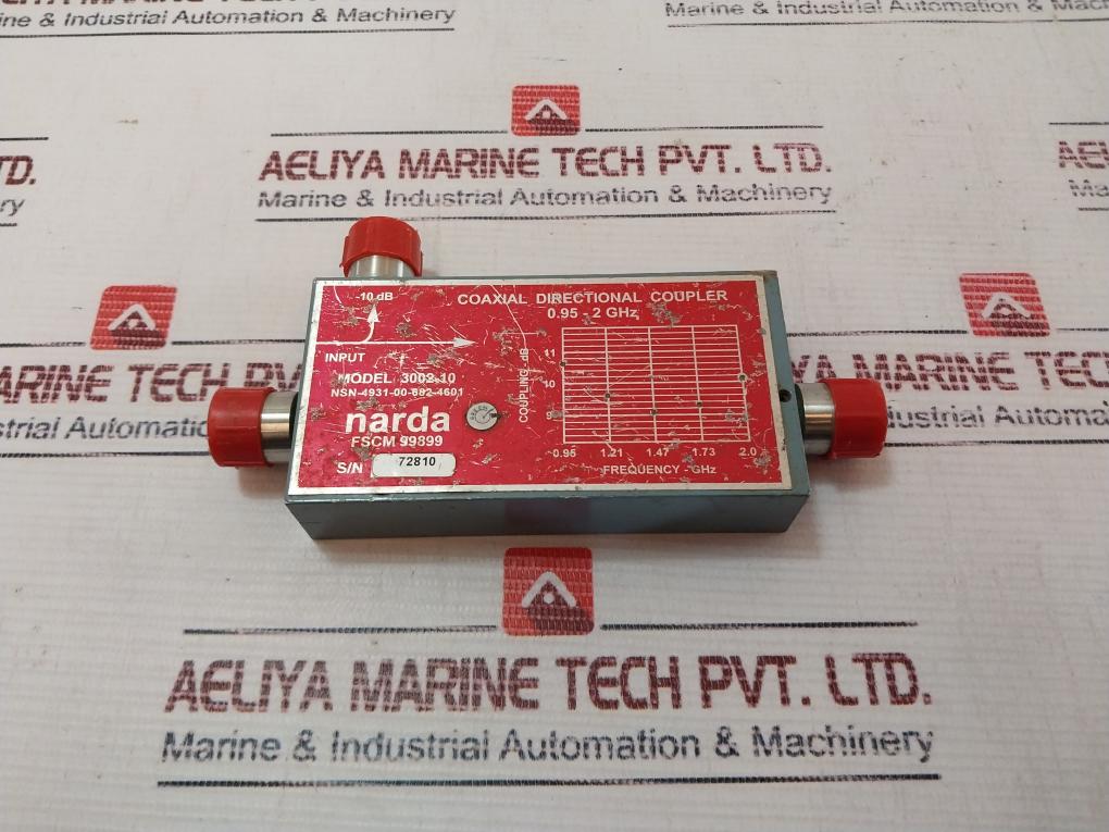 Narda 3002-10 Coaxial Directional Coupler Fscm 99899