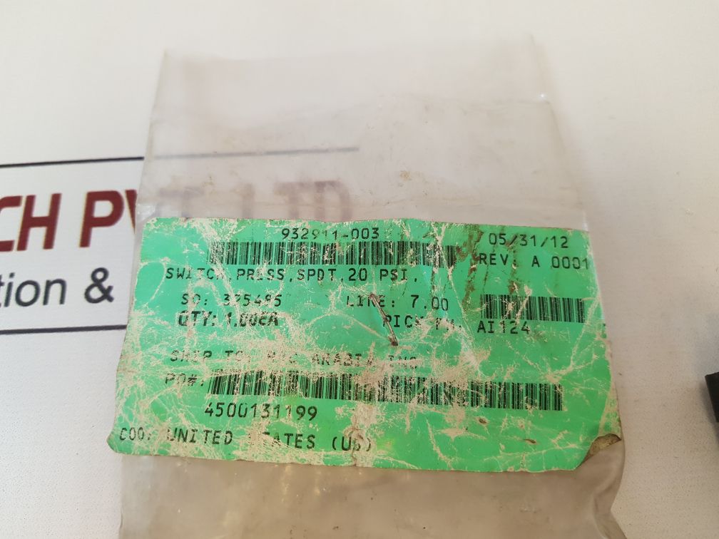 Nason Sm-1C-20R/Hh Pressure Switch