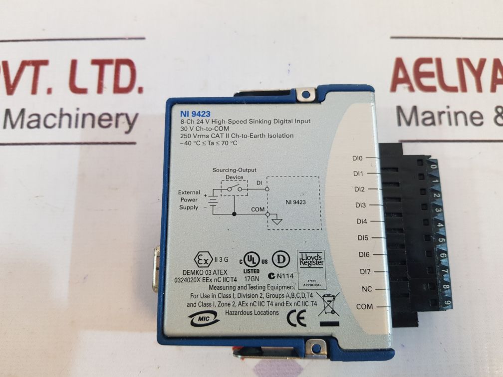National Instruments Ni 9423 8-ch Di 24V High Speed Sinking Digital Input Module