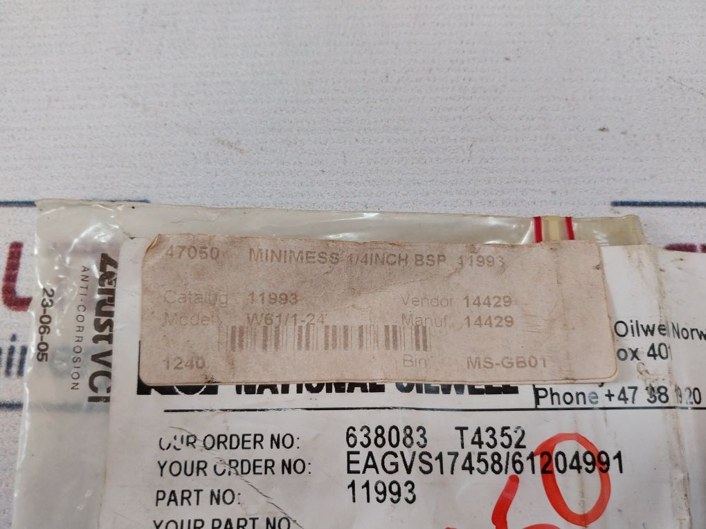 National Oilwell Minimess 1/4 Inch Bsp Test Couplings