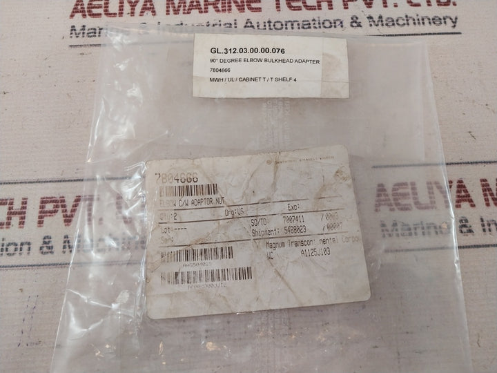 National Oilwell Varco 7804666 90° Degree Elbow Bulkhead Adapter