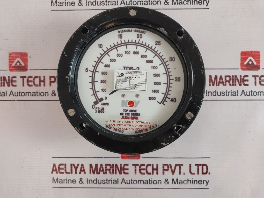National Oilwell Varco Ge 752 Series Tds-3 Top Drive Gauge