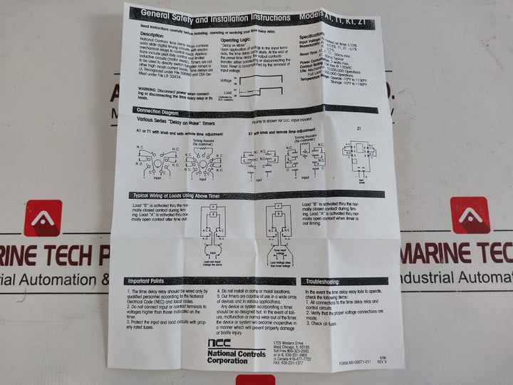 Ncc T1K-180-461 Solid State Timer