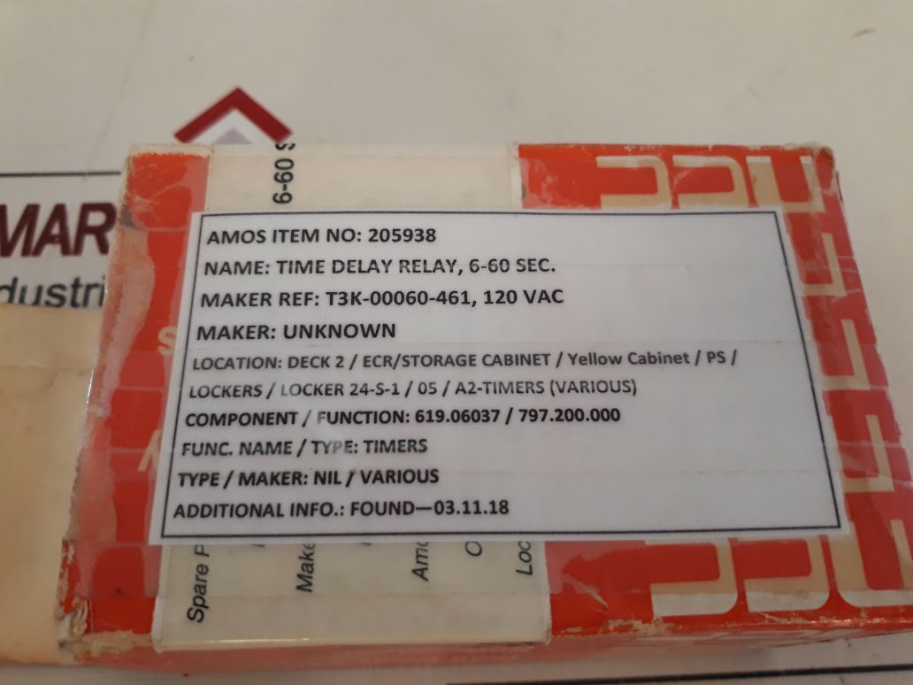 Ncc T3K-60-461 Solid-state Time Delay Relay