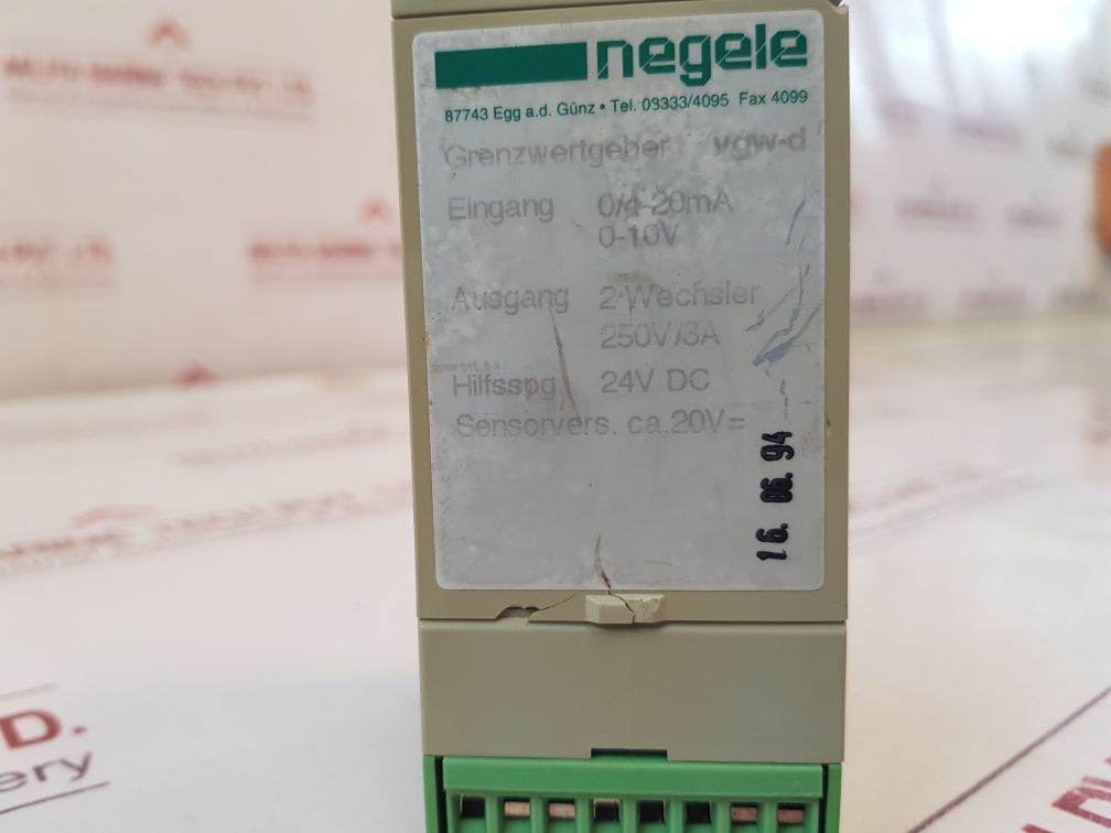 Negele Vgw-d Limit Detector/Sensor